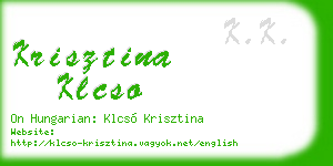 krisztina klcso business card